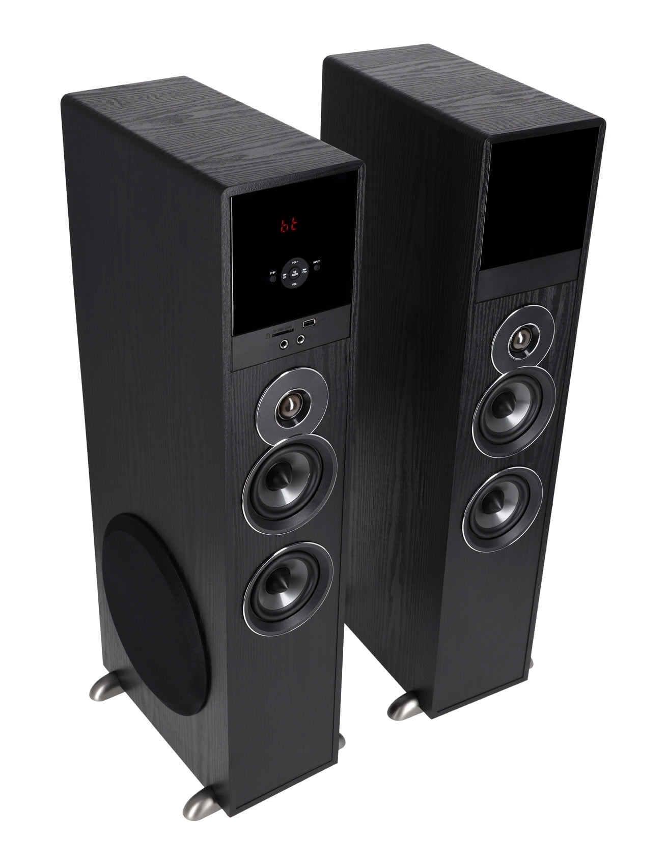Rockville TM80B Black Home Theater System Tower Speakers 8" Sub/Bluetooth/USB