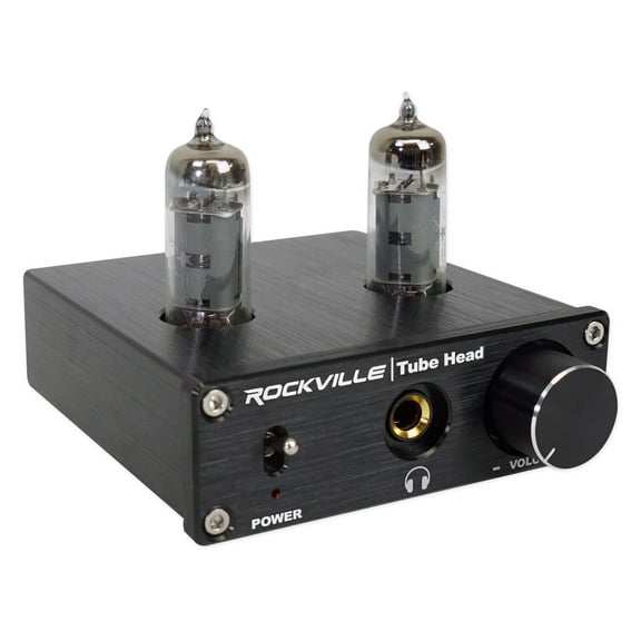 Rockville TubeHead Tube Headphone Amplifier Amp / 6K4 Tubes / 16-300 Ohms/180mW