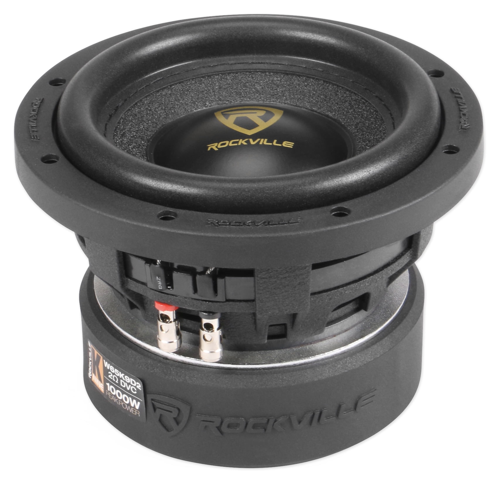 Rockville W65K9D2 6.5" 1000w Peak Car Audio Subwoofer Dual 2-Ohm Sub ...