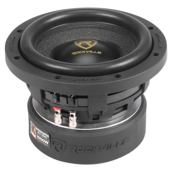 Rockville W65K9D2 6.5" K9 Car Subwoofer, 1000W Peak, 250W RMS, DVC 2 Ohm, Cast Aluminum Basket