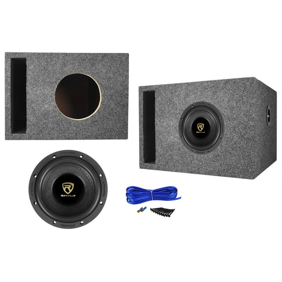 Rockville W65K9D4 6.5" 1000 Watt Car Audio Subwoofer+Vented Sub Box Enclosure