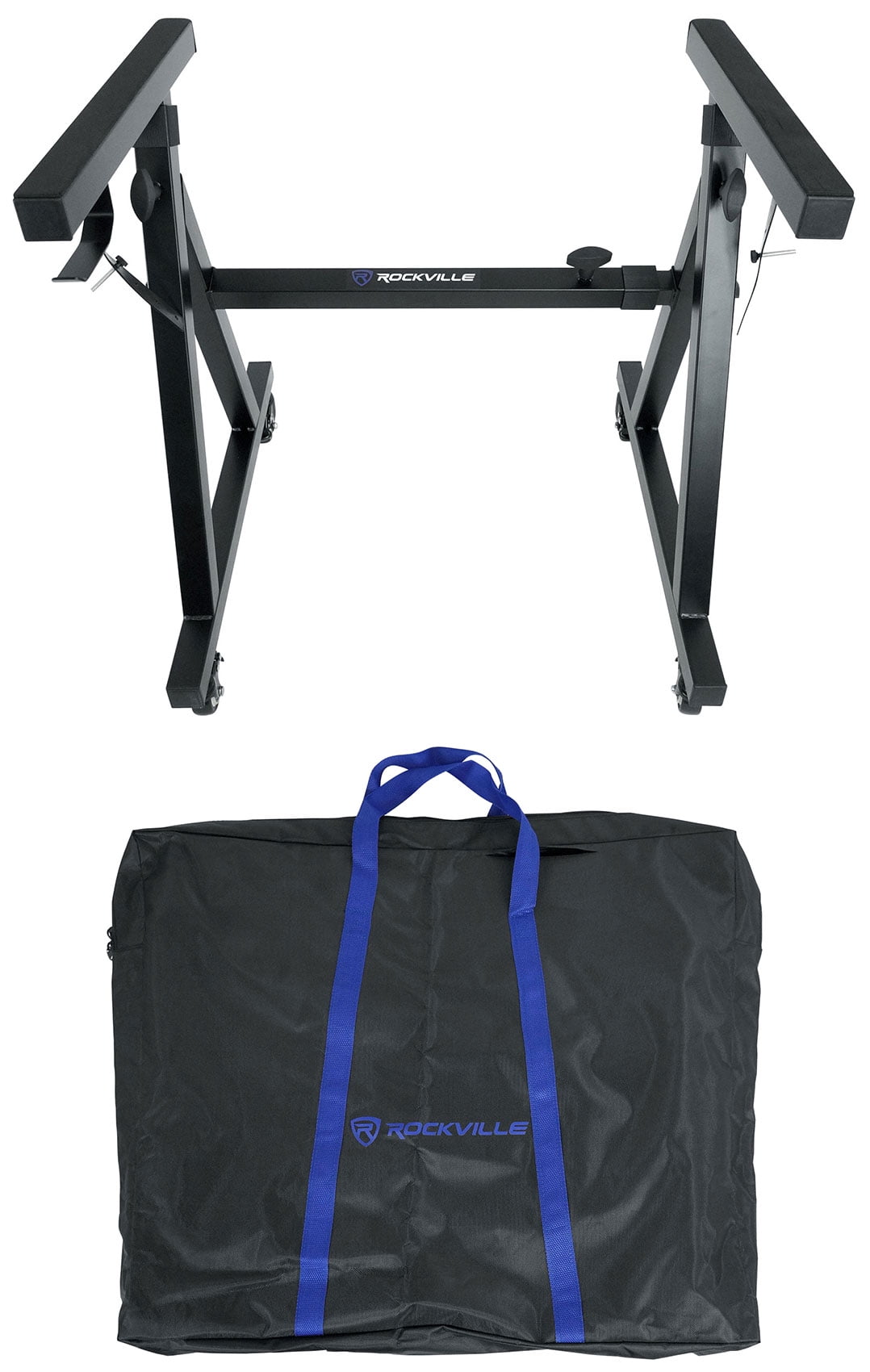 Rockville Z40W Z-Style Keyboard Stand+Wheels+Bag Fits Yamaha PSRS775