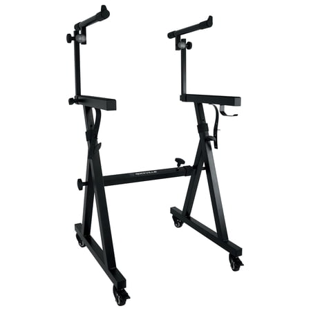 Rockville Z45W Z-Style 2-Tier Keyboard Stand+Wheels Fits Nord Stage 3