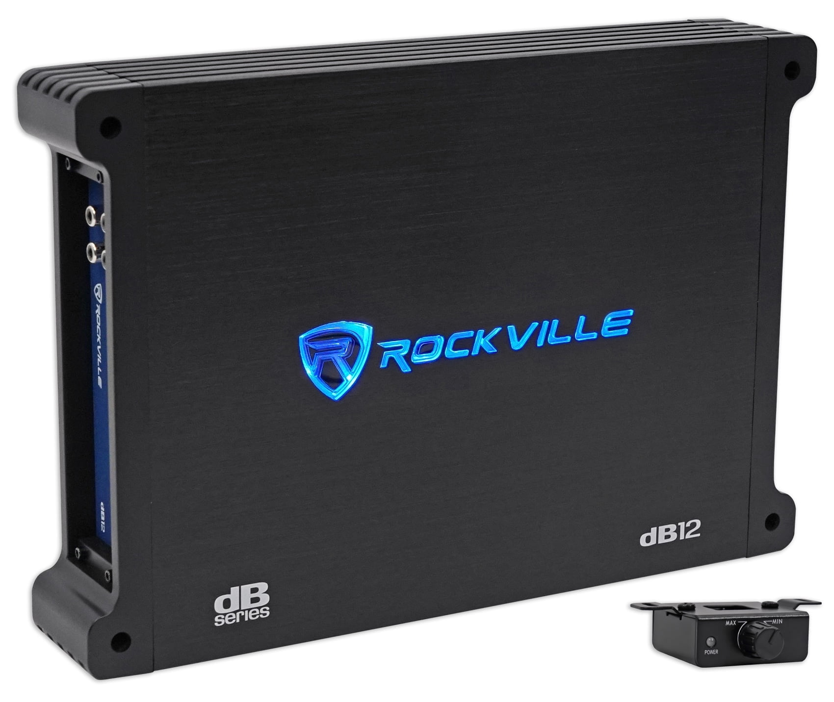 Rockville dB12 Mono Class D Car Amplifier 2000W Peak 500W RMS at 2 Ohm, Subwoofer Amp