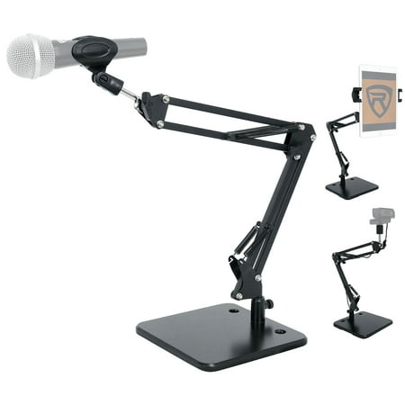Rockville iSTAND 75 Desktop Boom Arm Mic/iPhone/iPad/Webcam Stand Weighted Base