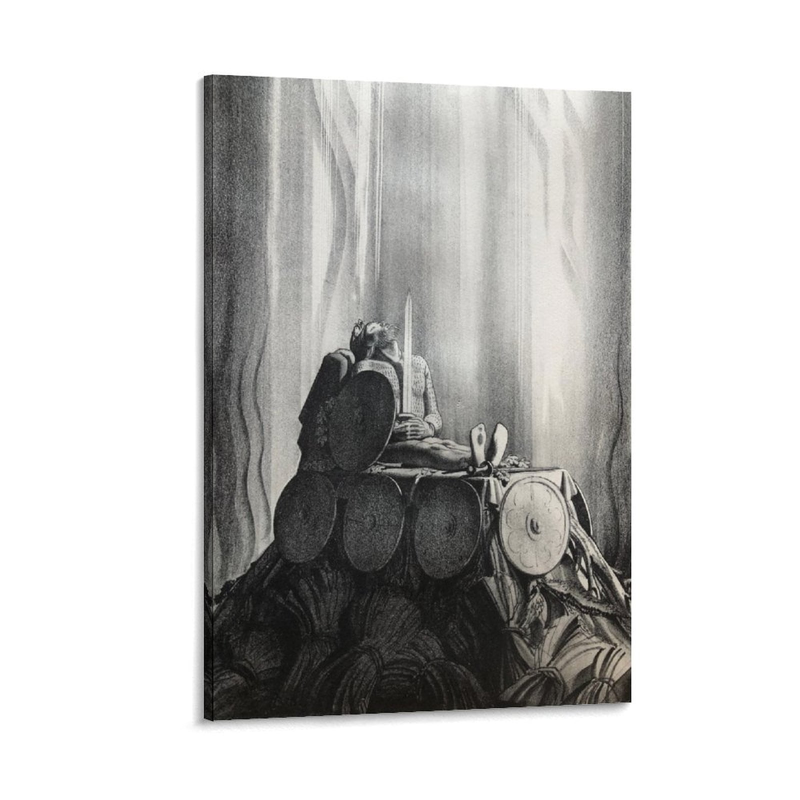 Rockwell Kent Was An American Painter ，Beowulf Funeral Pyre，Abstract ...