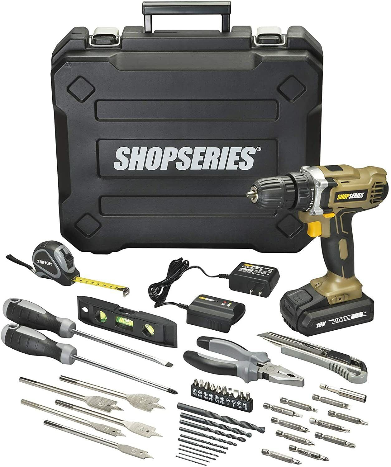 Rockwell ShopSeries SS2811K.1 18V 3 8 inch Drill Driver 42 pc Value Kit Walmart