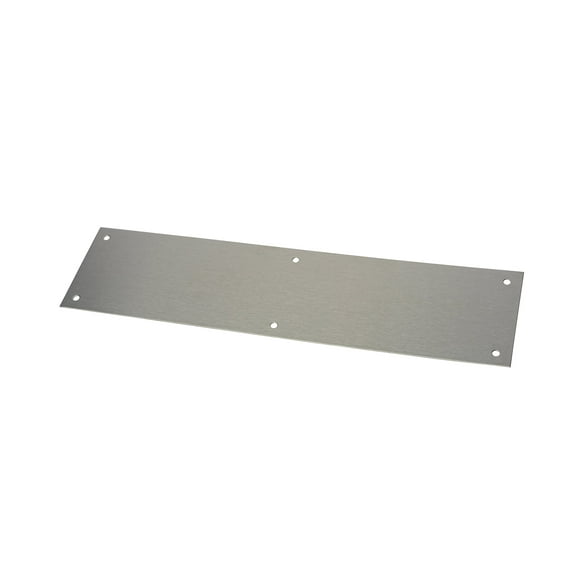 Rockwood 70A.32D Stainless Steel Standard Push Plate, Four Beveled Edges, 12" Height x 3" Width x 0.050" Thick, Satin Finish