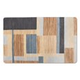 thumbnail image 1 of Rockwood Collection Presents 20x32 inch Bathroom Rug: Modern Geometric Patchwork Design, Perfect Addition for Bathroom, Bedroom, Office, Living Room, Entryway - Ideal for Hardwood Floors, 1 of 5