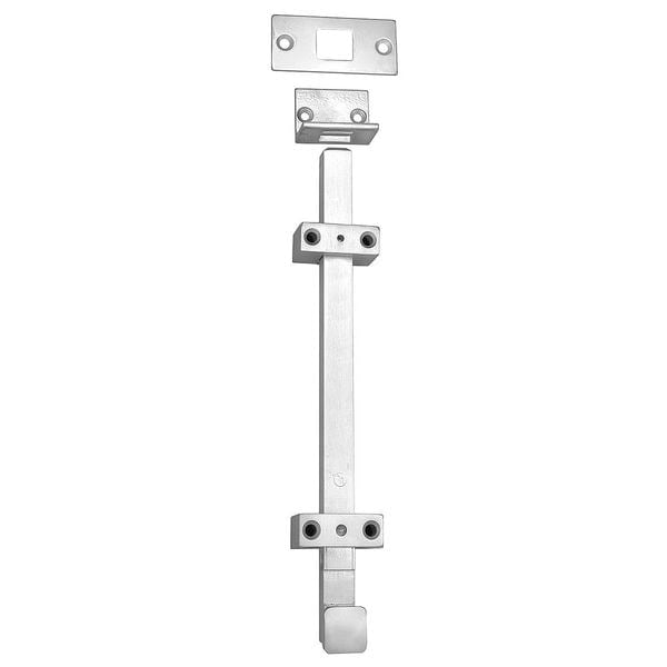 Rockwood 585-24.26D 24" Heavy Duty Surface Mount Door Bolt - Brass Satin Chrome, UL Listed