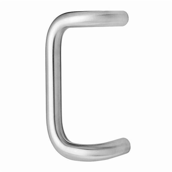 Rockwood Offset Pull Handle, Stainless Steel, Satin, Clips/Fasteners BF157A.32D