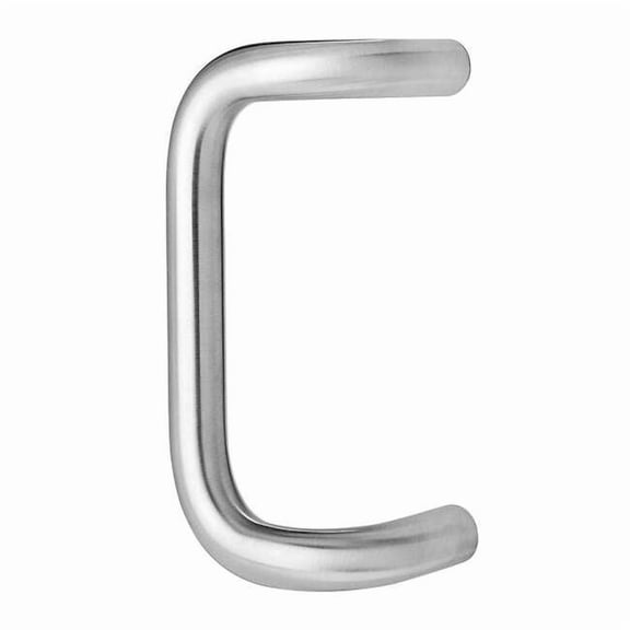 Rockwood Offset Pull Handle, Stainless Steel, Satin, Clips/Fasteners BF157A.32D