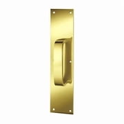 Rockwood Door Pull Plate, Brass, 16L x 4W, 0.05 Proj. 122 X 70C.3
