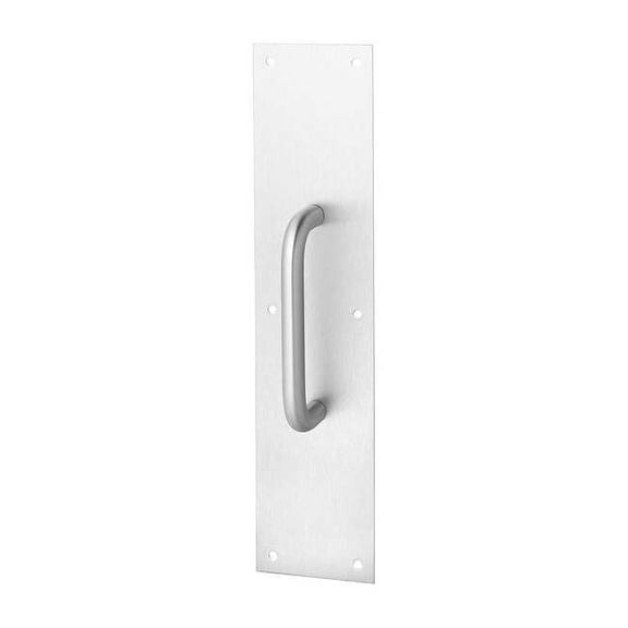 Rockwood Door Pull Plate, Brass, 12"L x 3"W, 0.05" Proj. 102 X 70A.3