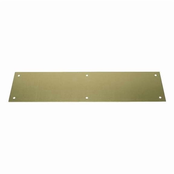 Rockwood Door Push Plate, Brass, 12"L x 3"W, 0.05" Proj. 70A.3