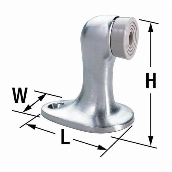Rigid Door Stop, Cast Brass, 3"H 471.10