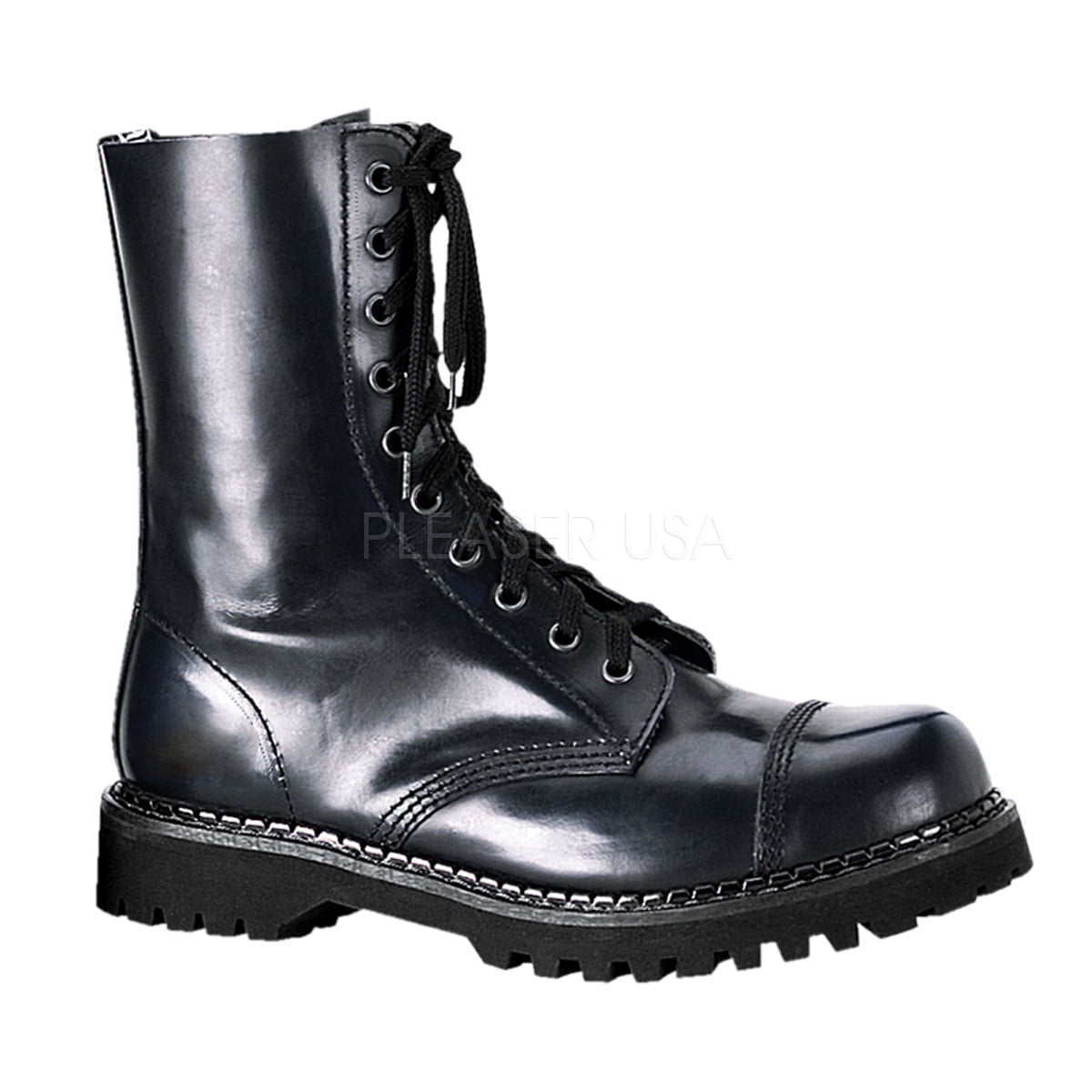 Rocky-10, 10 Eyelet Steel Toe Leather Calf Boots - Walmart.com