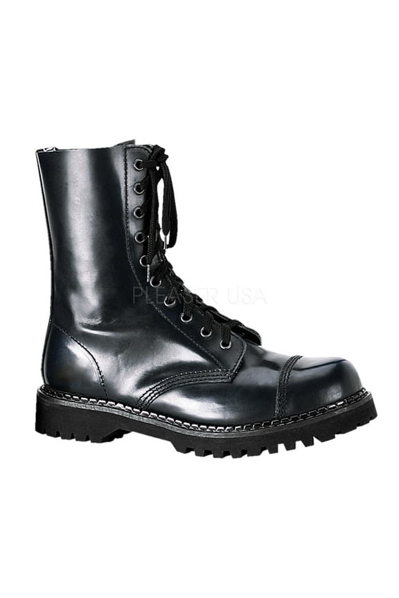 Rocky-10, 10 Eyelet Steel Toe Leather Calf Boots