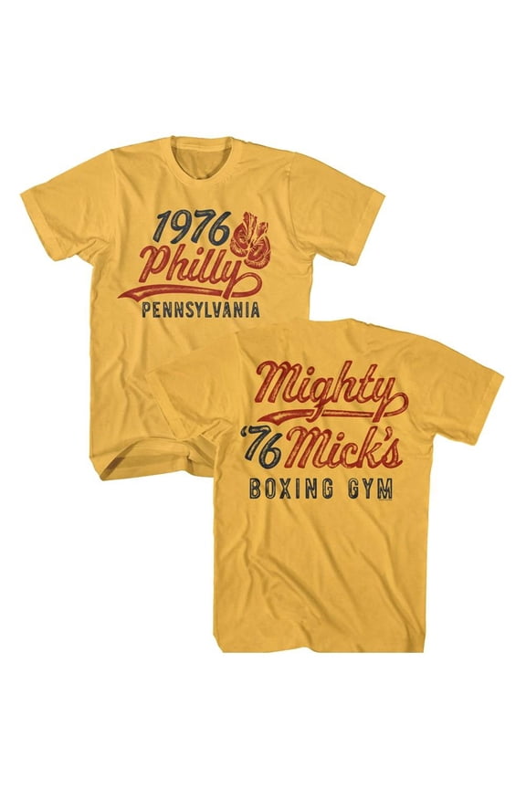 Rocky - 1976 Philly Boxing Gym - American Classics - Solid Yellow Adult Short Sleeve T-Shirt