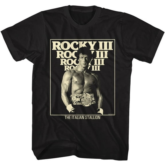 Rocky 3 Italian Stallion Black T-Shirt