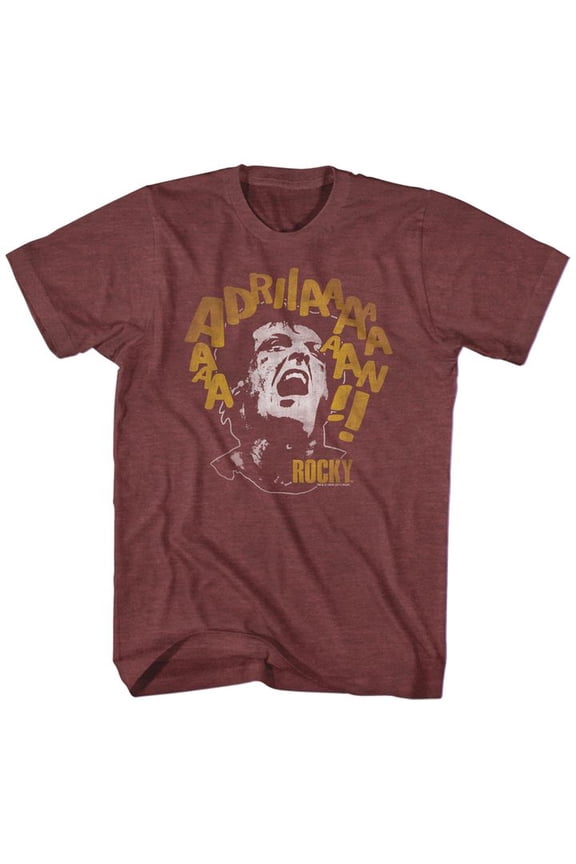 Rocky Adriaaaaan Vintage Maroon Heather Adult T-Shirt 5Xl