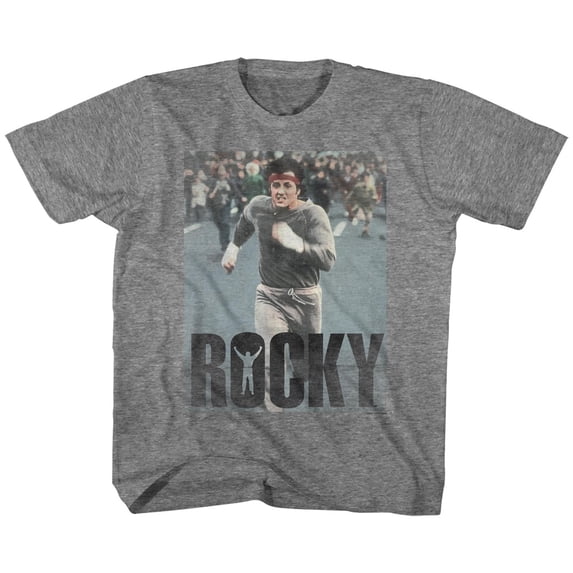 Rocky Am Doing a Run Graphite Youth T-Shirt