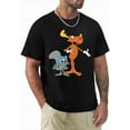 thumbnail image 1 of Rocky And Bullwinkle Classic 60s Cartoon Animation Fan TV Show Unisex T-Shirt, for men & women, up to size 5XL, 1 of 3