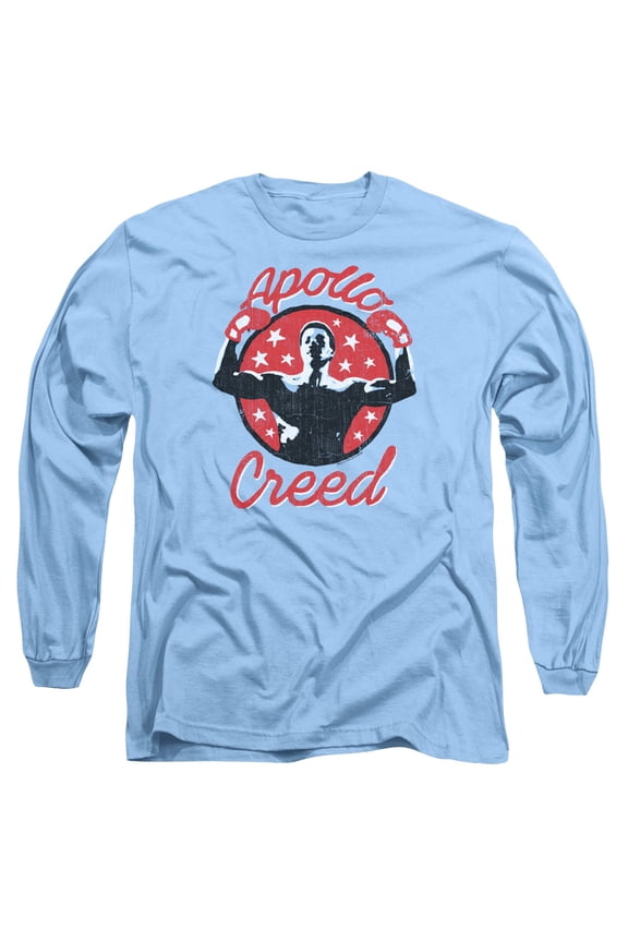 Rocky Apollo Star Long Sleeve Adult 18/1 T-Shirt Carolina Blue