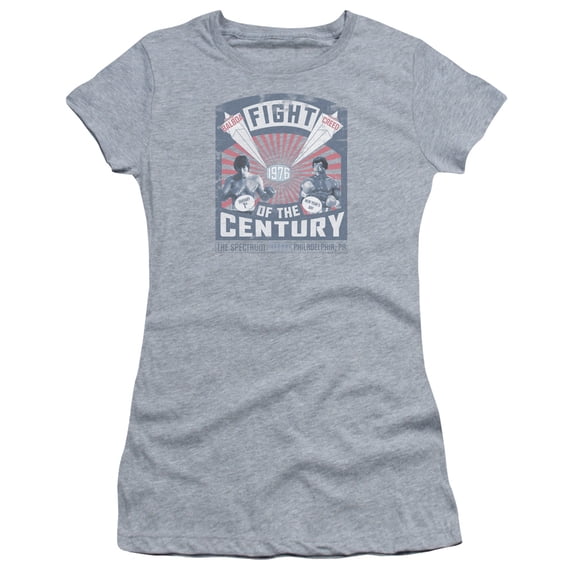 Rocky Balboa Creed Fight Poster Junior Women's T-Shirt Sheer Athletic Heather