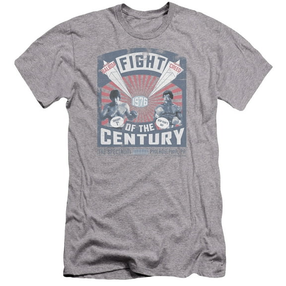 Rocky - Balboa Creed Fight Poster - Premium Slim Fit Short Sleeve Shirt - X-Large