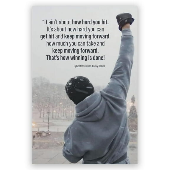 Rocky Balboa Poster Inspirational Quotes Movie Poster Poster Decorative Painting Canvas Wall Art Living Room Poster Bedroom Painting Print