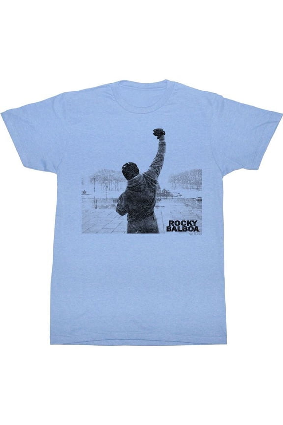 Rocky Balboa Victory Light Blue Heather T-Shirt