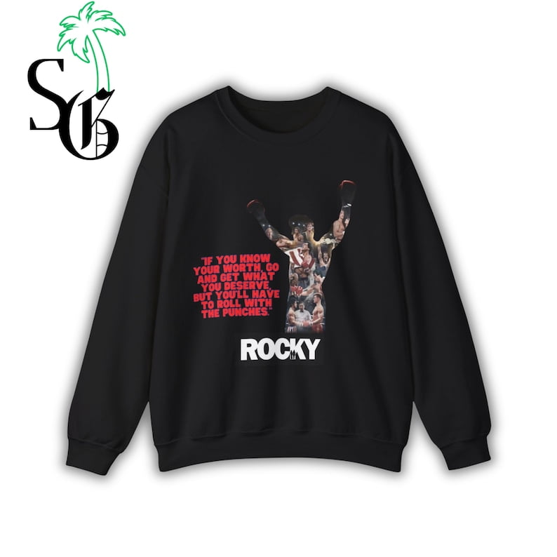 Rocky Balboa sweatshirt Rocky movie boxing sweatshirt boxing Rocky boxing training sweatshirt American pride champion legend sweatshirts beautiful Soft and comfortable material Walmart