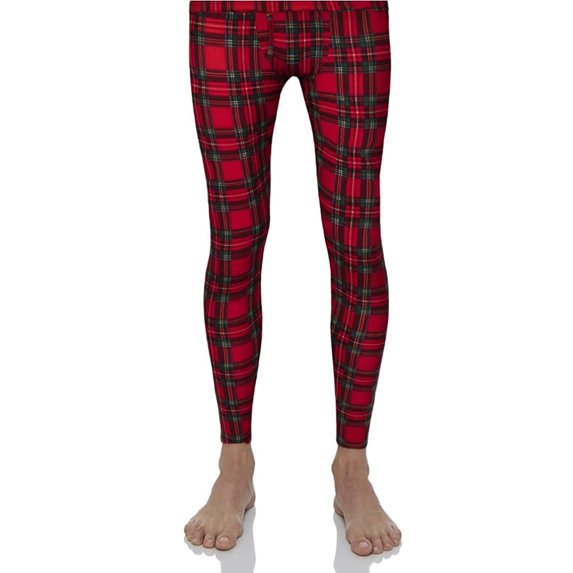 Rocky Base Layer Men Cold Weather Long Johns Thermal Underwear, Red Plaid Large