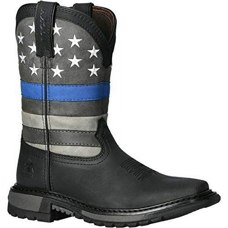 Rocky Blue Line Big Kid Western Boot Size 5.5 M Walmart