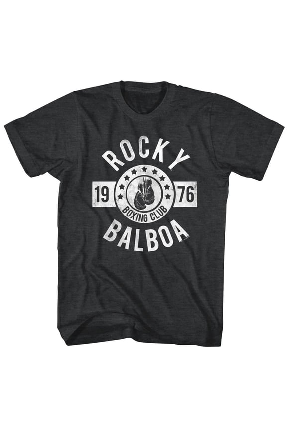 Rocky Boxing Club Black Heather Adult T-Shirt 2Xlt