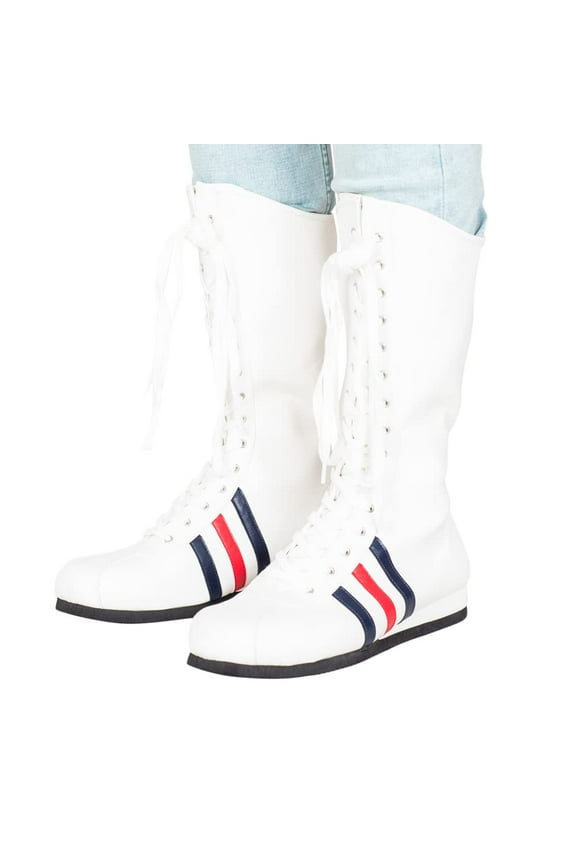 Rocky Boxing White Costume Boots Cosplay