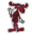 thumbnail image 1 of Rocky & Bullwinkle Moose Figure Embroidered Patch, 1 of 1