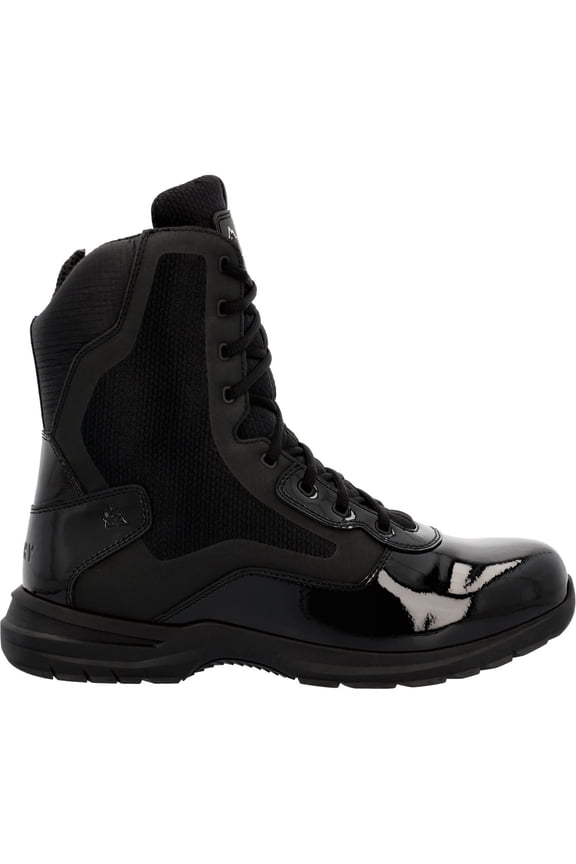 Cadet 8" Black Side Zip Public Service Boot