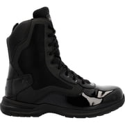 Rocky Cadet 8 Black Side Zip Public Service Boot, Black, Size 8(W)