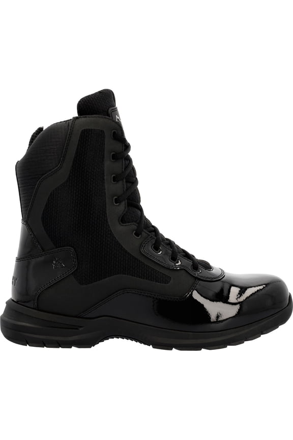 Cadet 8" Black Side Zip Public Service Boot