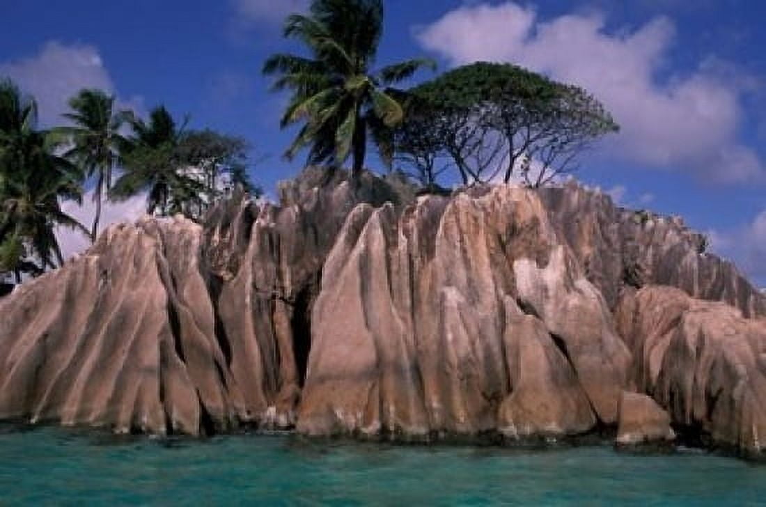 Rocky Coast of St Pierre Islet Seychelles Canvas Art - Nik Wheeler DanitaDelimont (18 x 12)