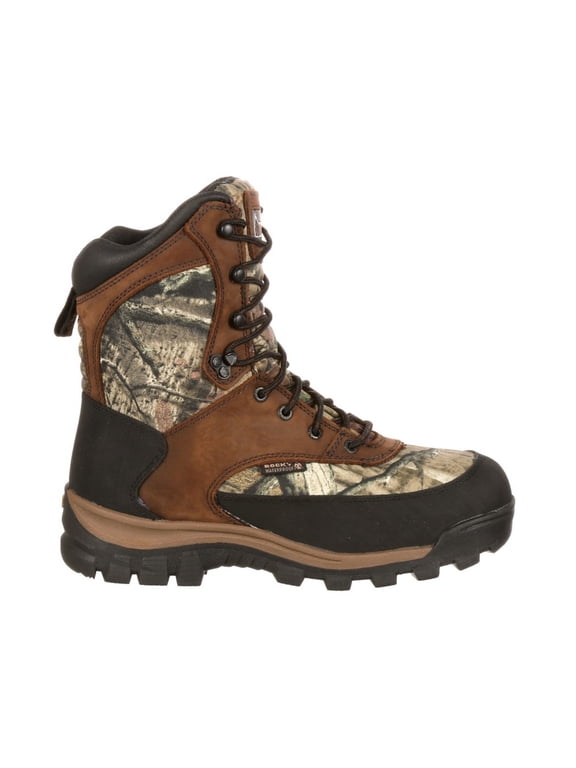 Core Waterproof 800G Insulated Outdoor Boot, Brown And Mossy Oak Brk Up Inf, Size 11(WI)