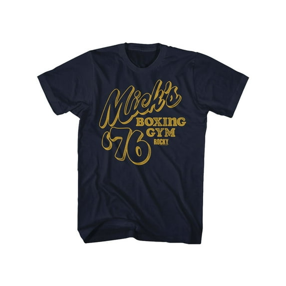 Rocky Drama Sports Movie 1976 Mick's Boxing Gym Navy Adult T-Shirt Tee