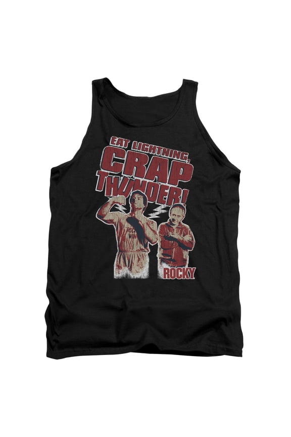Rocky Eat Lightning Adult Tank Top Black