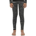 thumbnail image 1 of Rocky Fleece-Lined Bottoms Kids Base Layer Thermal Pants for Girls, Black Strip Small, 1 of 7