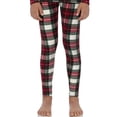 thumbnail image 1 of Rocky Fleece-Lined Bottoms Kids Base Layer Thermal Pants for Girls, White Plaid Large, 1 of 7