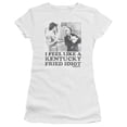thumbnail image 1 of Rocky Fried Idiot Junior Women's T-Shirt Sheer White, 1 of 1
