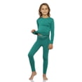 thumbnail image 1 of Rocky Girls Thermal Underwear Top & Bottom Set Long Johns for Kids, Jade XL, 1 of 8