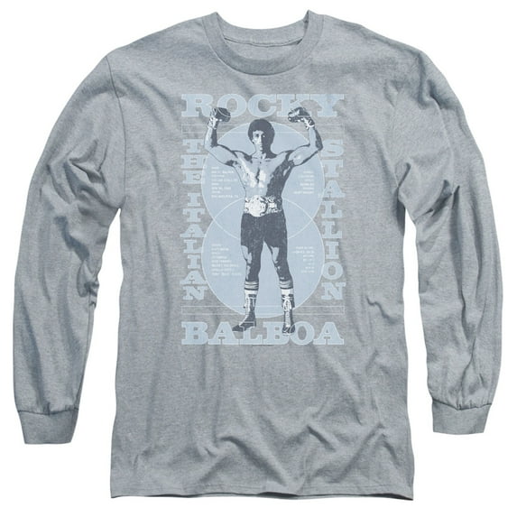 Rocky Gun Show Long Sleeve Adult 18/1 T-Shirt Athletic Heather